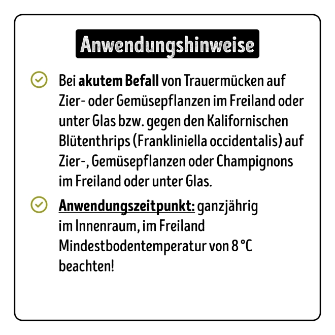 Larven-Stopp - SF-Nematoden gegen Trauermücken- & Thripslarven für 5 m²