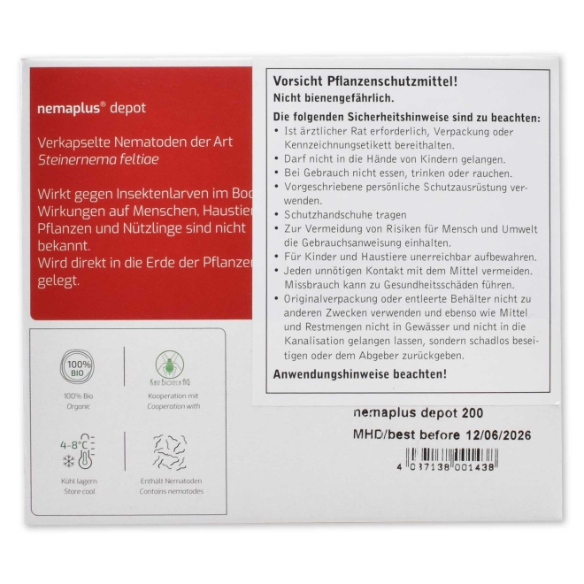nemaplus® depot zur vorbeugenden Trauermückenbekämpfung I 200 Kapseln