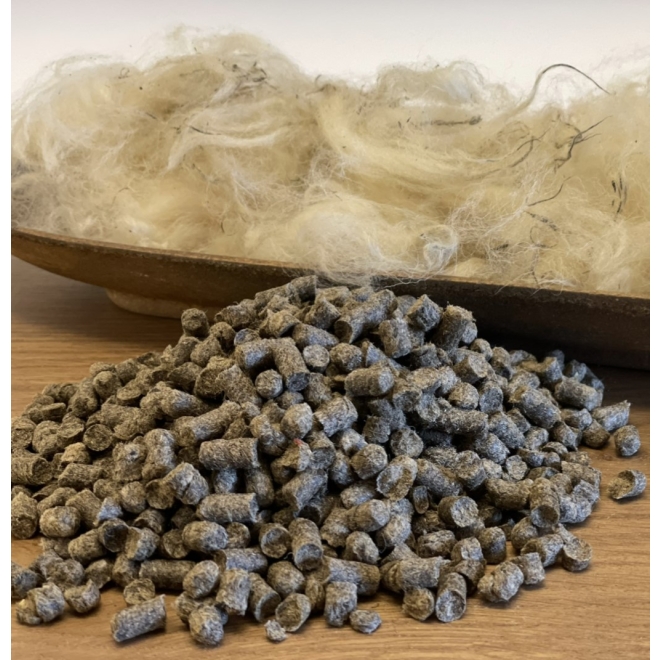 Schafwollpellets 3kg im Graskarton