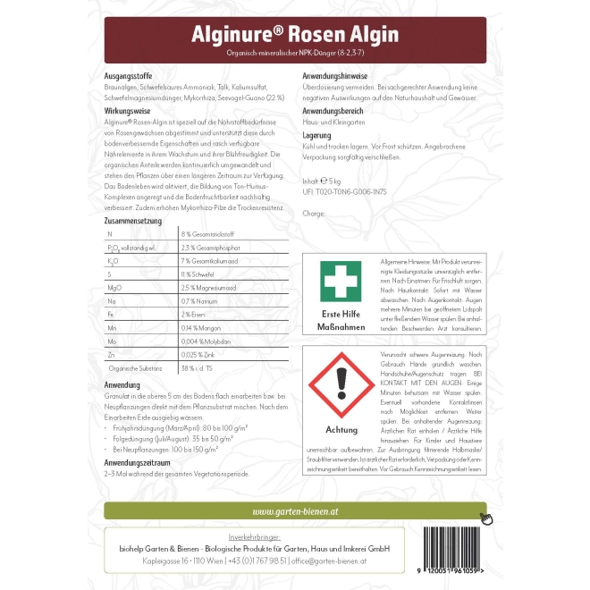 Alginure® Rosen Algin - Braunalgendünger I 5 kg