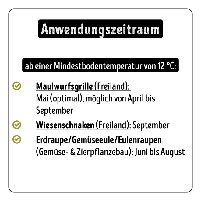 Nema-Stopp Nematoden geg. Maulwurfsgrillen, Wiesenschnaken, Erdraupen für 500m²