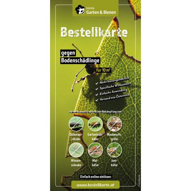 Bestellkarte "Bodenschädlinge 10 m²"