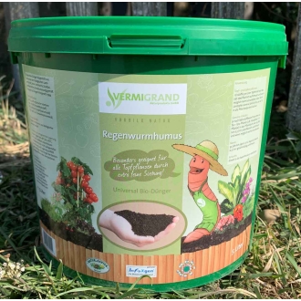 Vermigrand Regenwurmhumus - zur optimalen Versorgung von Boden & Pflanzen | 5 l
