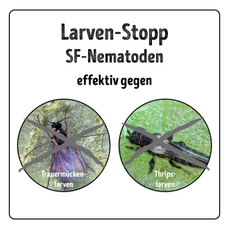 Larven-Stopp - SF-Nematoden gegen Trauermücken- & Thripslarven für 500 m²